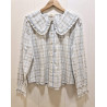 BLUSA CUADROS CUELLO BABERO