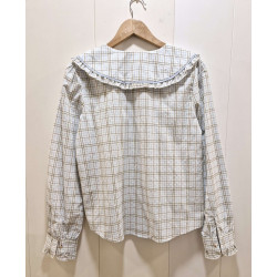 BLUSA CUADROS CUELLO BABERO