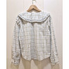 BLUSA CUADROS CUELLO BABERO