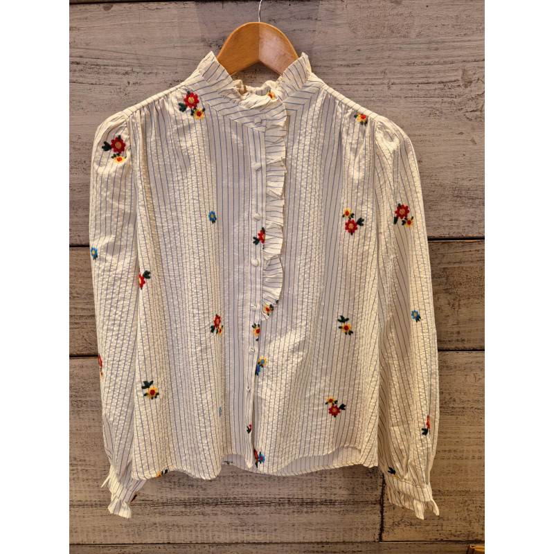 CAMISA FLORES BORDADAS