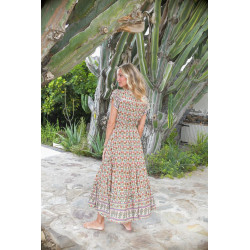 VESTIDO HARLOWE PRINT SLATE MIDI JAASE