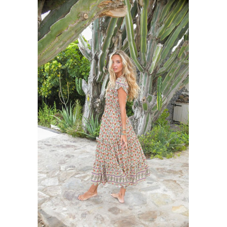 VESTIDO HARLOWE PRINT SLATE MIDI JAASE