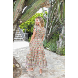VESTIDO HARLOWE PRINT SLATE MIDI JAASE
