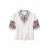 BLUSA FLORES BORDADAS
