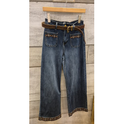 PANTALON BAJO BORDADO