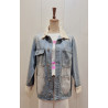 CHAQUETA DENIM DETALLE PERLAS