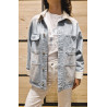 CHAQUETA DENIM DETALLE PERLAS